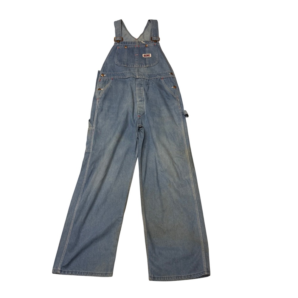 Vintage Big Mac Denim Overalls 36x30 Blue Workwear Grunge Carpenter Bibs